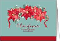 Christmas Joy and Blessings to our Pastor, Scripture, card