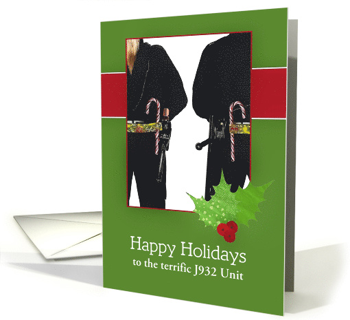 Customizable Christmas Card, Happy Holidays, Police Officer card