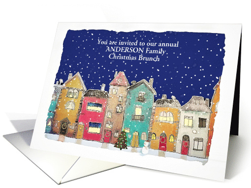 Customizable Christmas Brunch Invitation, Illustration card (1405666)
