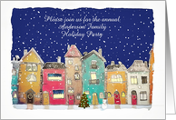 Customizable Christmas Holiday Party Invitation, Illustration card