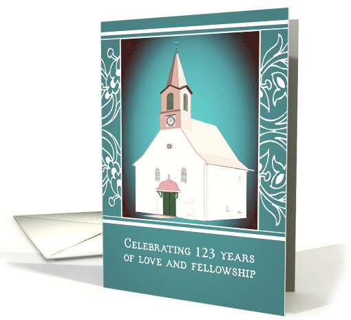 Customizable Church Anniversary, 123rd, Church, Scripture card