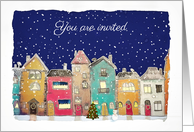 You are invited, Christmas Dinner, Illustration card