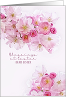 Blessings at Easter, Dear Sister, Cherry Blossoms card