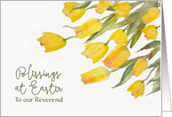 Blessings at Easter, For Reverend, Tulip, Watercolor Painting card