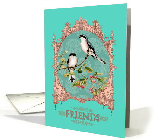 Best Friends Day, 8th June, Vintage Frame and Birds card (1433040)