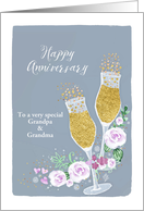 Grandparents, Customize, Happy Wedding Anniversary card