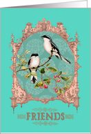 Thank you for your Friendship, Vintage Birds card