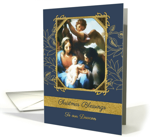 To our Deacon, Christmas, Nativity,Gold Effect card (1448412)