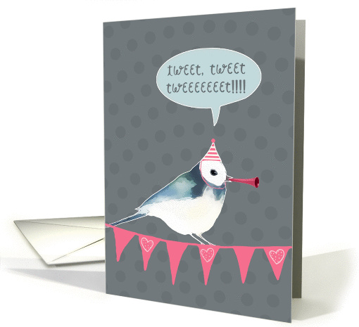 Happy Birthday, Bird, Bunting, Illustration card (1453940)