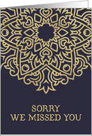 Sorry we missed you, Door to Door Solicitation / Sales, Gold Effect card
