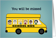 Congratulations, Retirement School Bus Driver, Illustration card