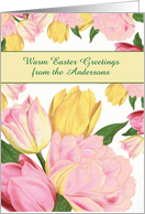 Name Customizable, Easter Blessings, Tulips card