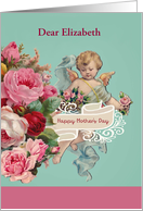 Name Customizable, Happy Mother’s Day, Vintage Angel and Roses card