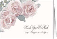 Religious Thank You, Support and Prayers, Sympathy, Watercolor Roses card