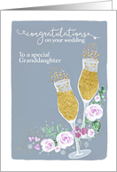 Granddaughter, Congratulations, Wedding, Champagne card