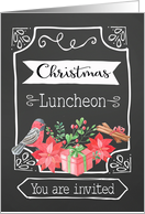 Christmas Luncheon, Invitation, Chalkboard Design card