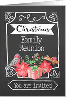 Christmas Family Reunion, Invitation, Chalkboard Design card