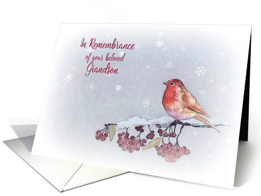 In Remembrance of your beloved Grandson, Christmas, Religious card