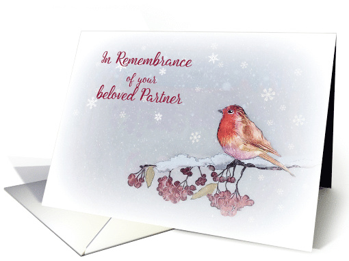 In Remembrance, Beloved Partner, Christmas, Religious card (1505786)