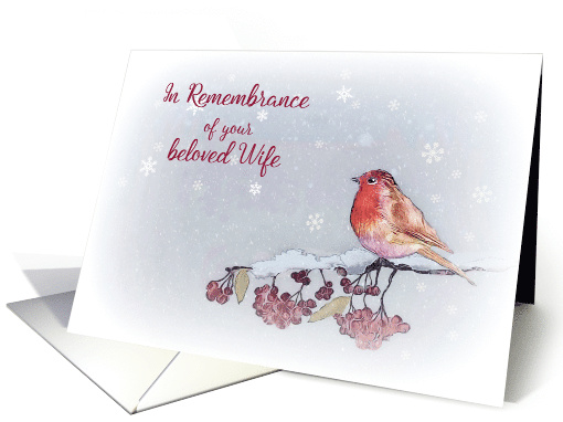 In Remembrance, Beloved Wife, Christmas, Religious card (1505788)