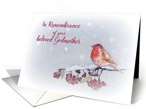 In Remembrance, Beloved Godmother, Christmas, Religious card (1505790)