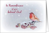 In Remembrance, Beloved Dad, Christmas, Religious card