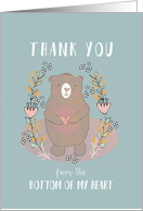 Thank You, Bottom of my Heart, Religious, Scripture card