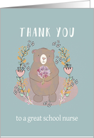 Thank You to my School Nurse, Bear, Illustration card