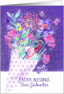Dear Godmother, Easter Blessings, Bouquet Spring Flowers card