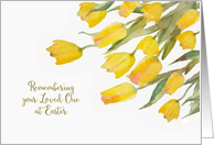 In Remembrance, Loved One, Easter, Tulips, Christian card