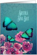 Happy Birthday in Irish Gaelic, Breithl sona duit, Butterflies card
