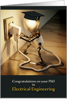 Congratulations, PhD, Electrical Engineering, Lightbulb card