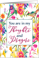 Thinking of You, Encouragement, Christian, Floral Design, Scripture card