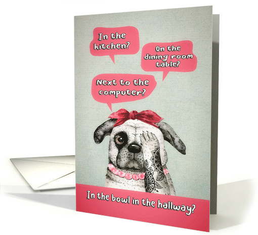 Happy Birthday, Over the Hill, Female Retro Dog, Humor card (1528994)