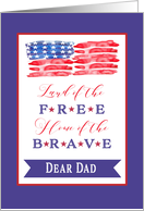 Dear Dad, Happy 4th of July, Stars and Stripes card