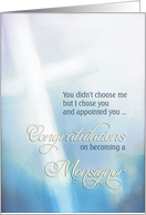 Congratulations, Becoming Monsignor, Scripture, Cross card