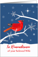 In Remembrance Wife, First Christmas alone after Loss, Bird card