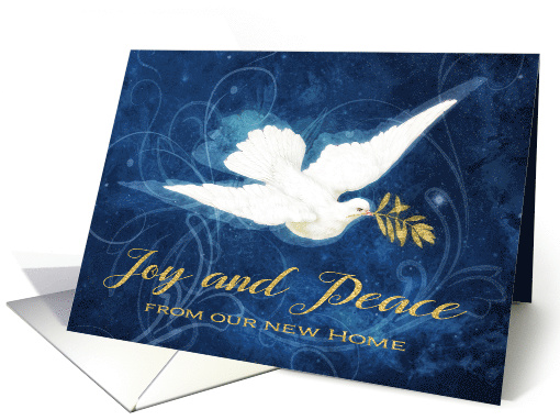 Joy and Peace from our new Home, Merry Christmas, Dove card (1548074)