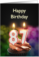 87th birthday with candles card