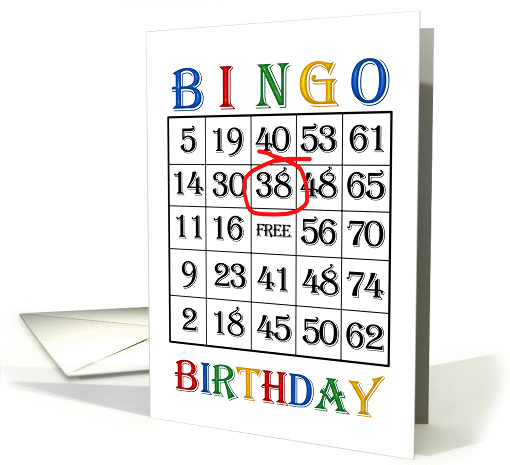 38th Birthday Bingo card (1375612)