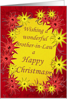 For brother-in-law, bright stars Christmas card. card