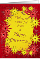 For niece, bright stars Christmas card. card
