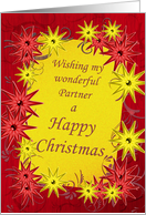 For partner, bright stars Christmas card. card