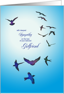 Sympathy for loss of a girlfriend card with birds card