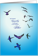 Sympathy for loss of a father card with birds card