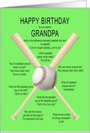 Grandpa, awful baseball jokes birthday card