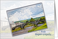 Sympathy with a landscape and bridge card