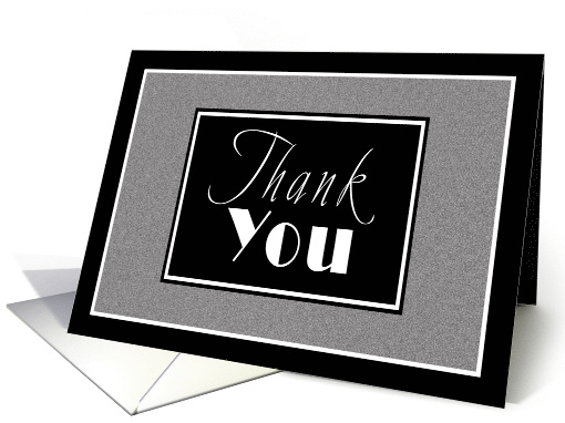 Classic black and white thank you card (1475170)