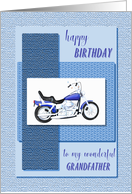 Grandfather, motor bike birthday card
