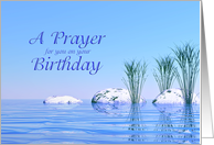 A Prayer for you on your birthday with a cool spa image card